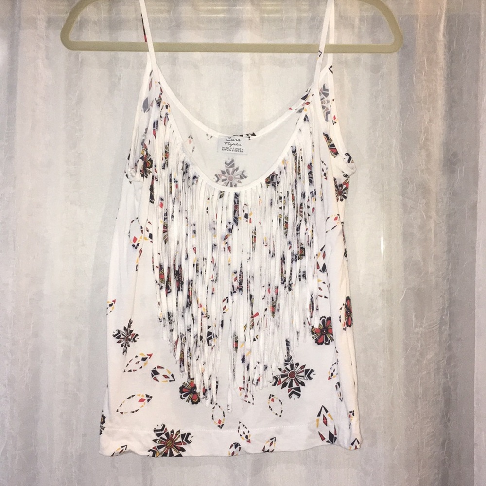 Zara fringe tank top